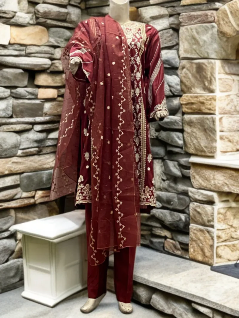 Luxury Stitched Full Embroidered Suit