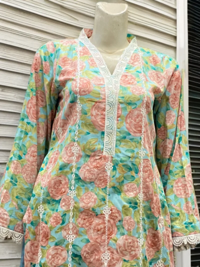 Printed Lawn Embroidered Suit - Image 4