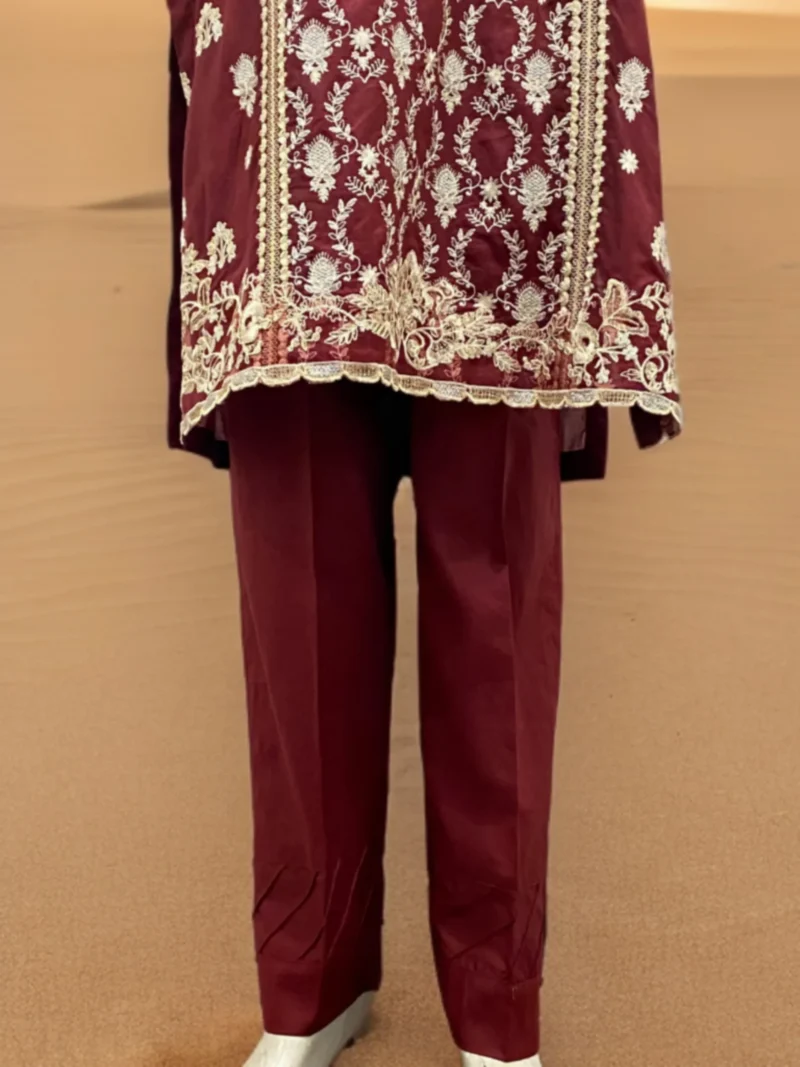 Luxury Stitched Full Embroidered Suit - Image 3