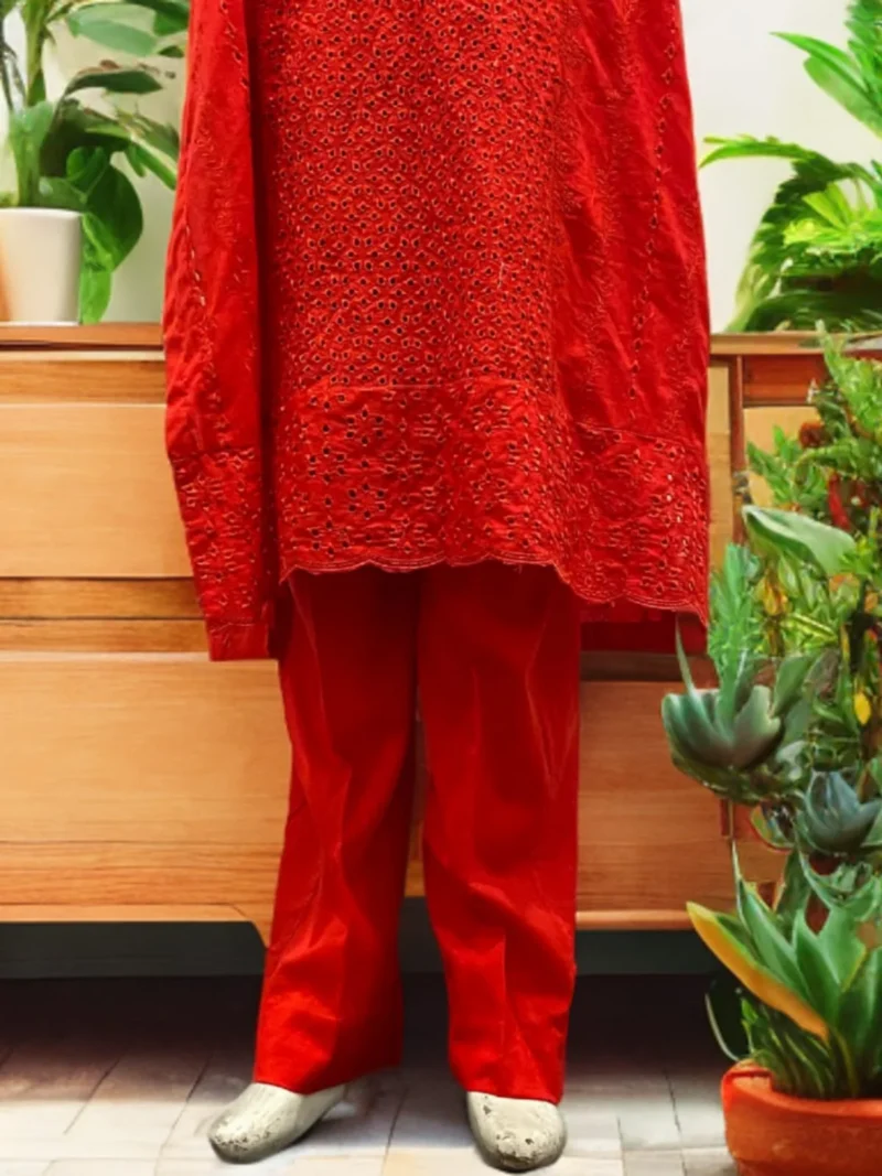 Red Lawn Fully Chicken Kari Suit - Image 2